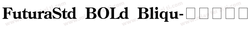 FuturaStd BOLd Bliqu字体转换